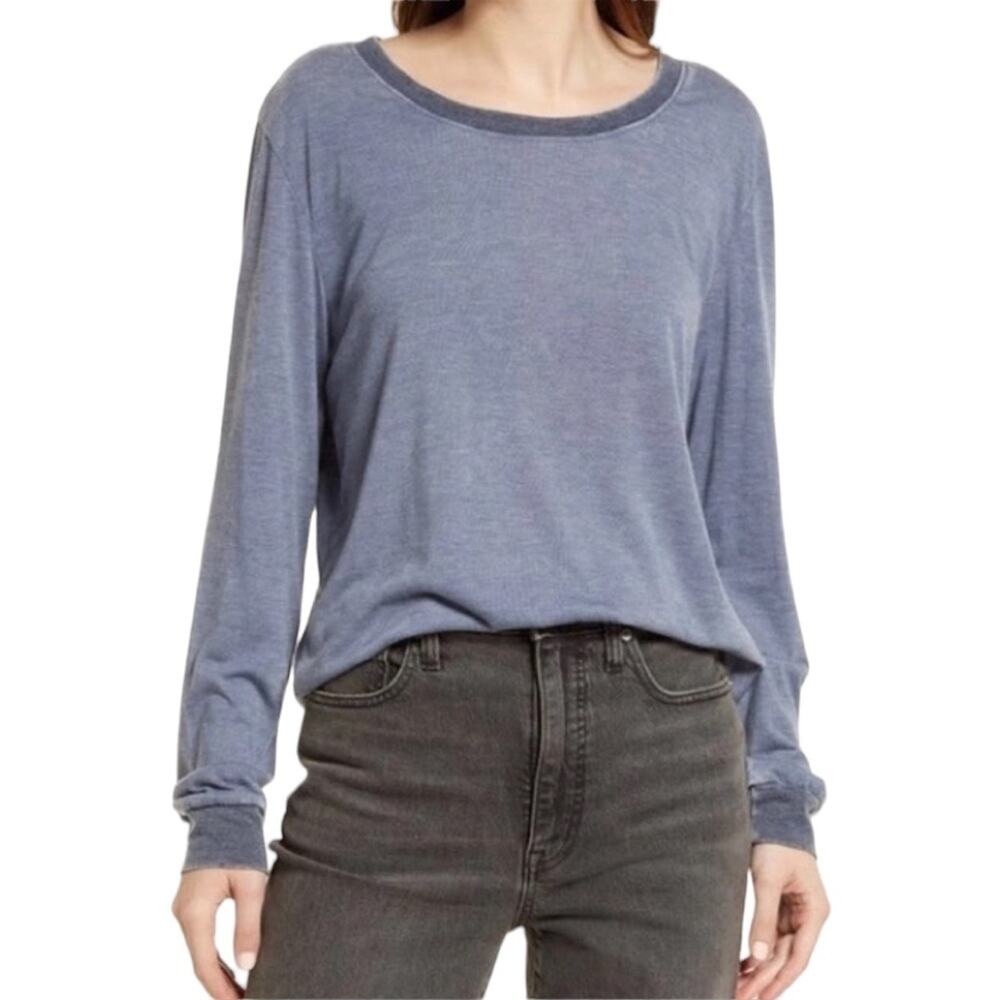 TREASURE & BOND Blue Ringer Long Sleeve T-Shirt Women’s Size Medium